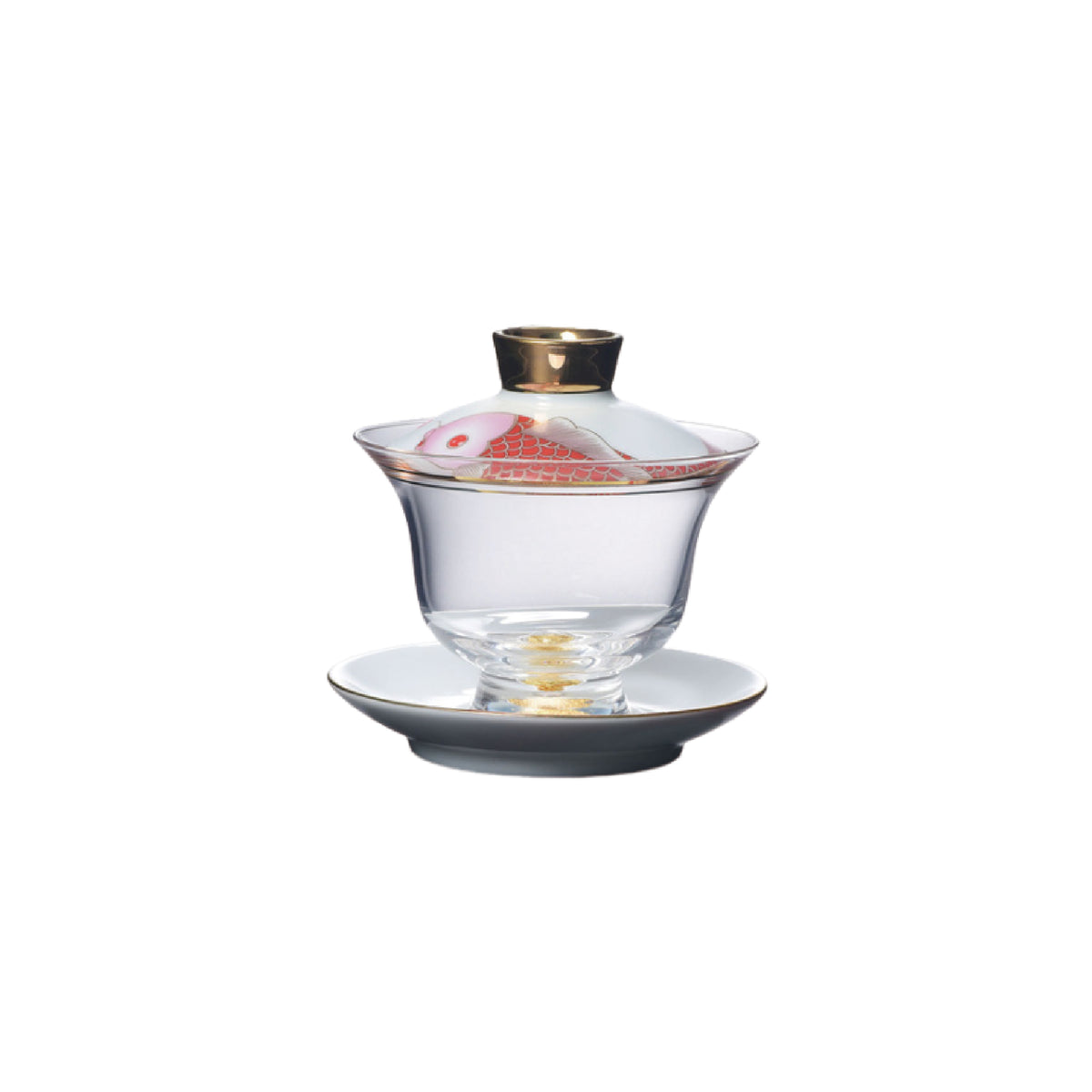 Chinese Tea Cup with Lid - Fong's Golden Traditional Gaiwan