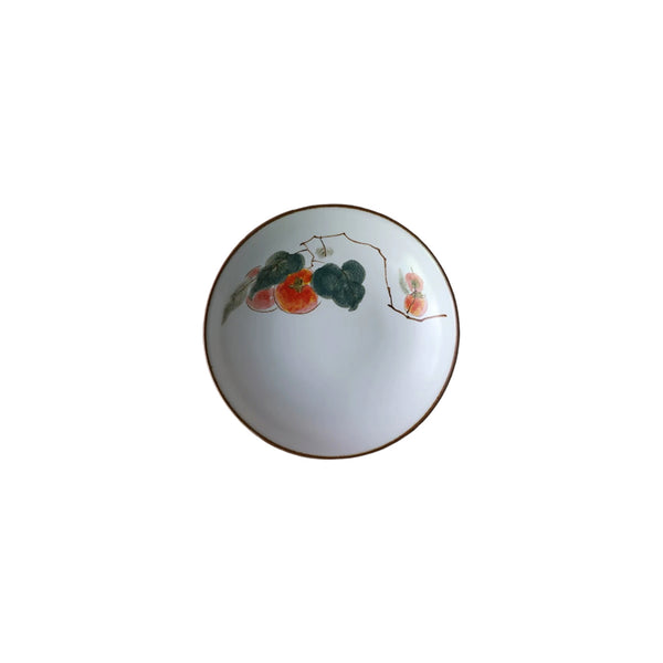 Hand-Painted Autumn Harvest Persimmon Plate