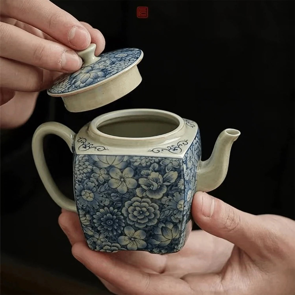 Floral Jingdezhen Porcelain Chinese Teapot