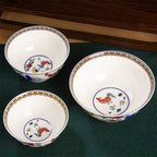 Hand-Painted Antique-Style Golden Harvest Ceramic Bowl