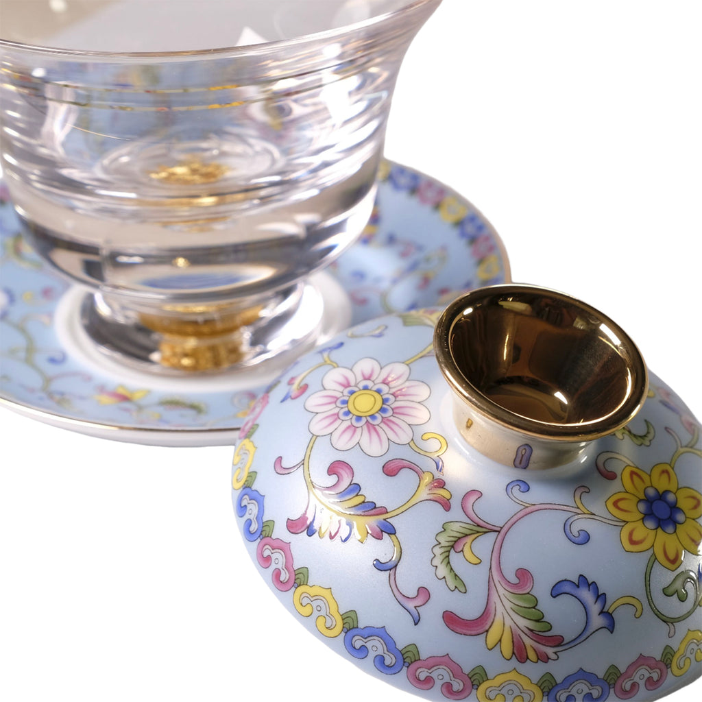 Chinese Tea Cup with Lid - Fong's Golden Traditional Gaiwan