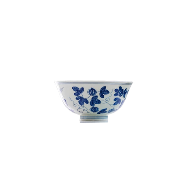 Floral Blue Porcelain Bowl