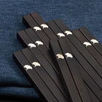 Noir Ginkgo Silver Leaf Ebony Chopsticks