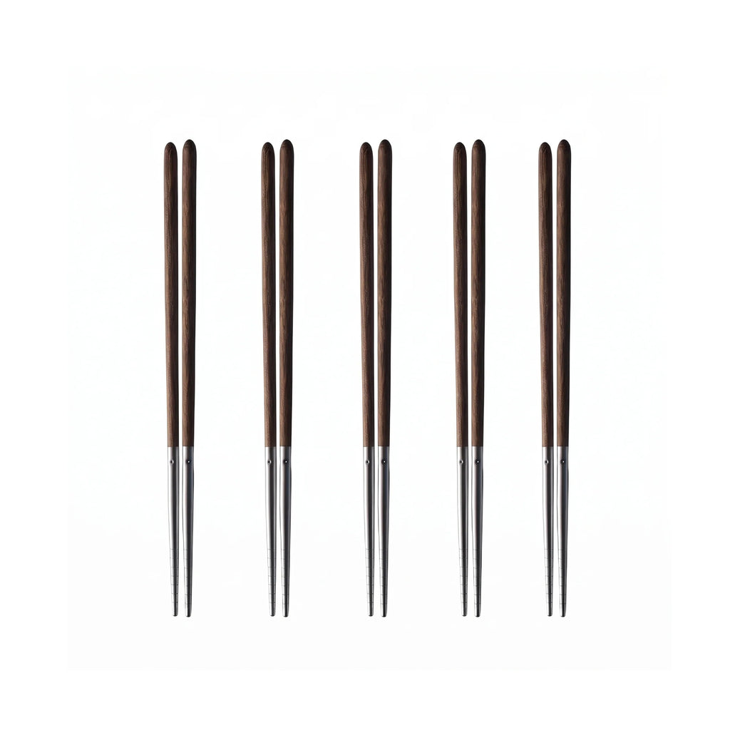 Kuro Wenge Steel Chopsticks 5 in a set