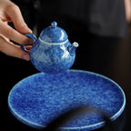 Snowflake Blue Tea Set