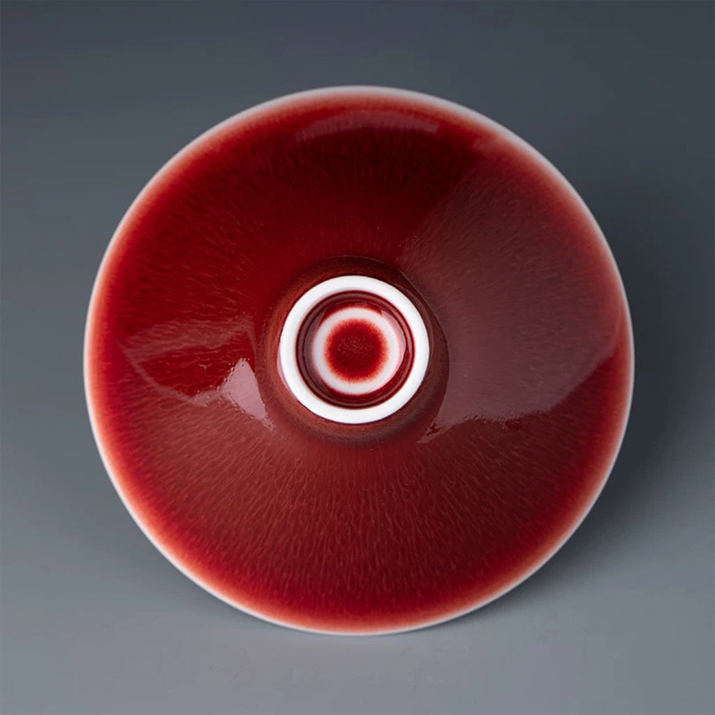 Lang Red Glaze Handcrafted Fine Porcelain Tea Cup