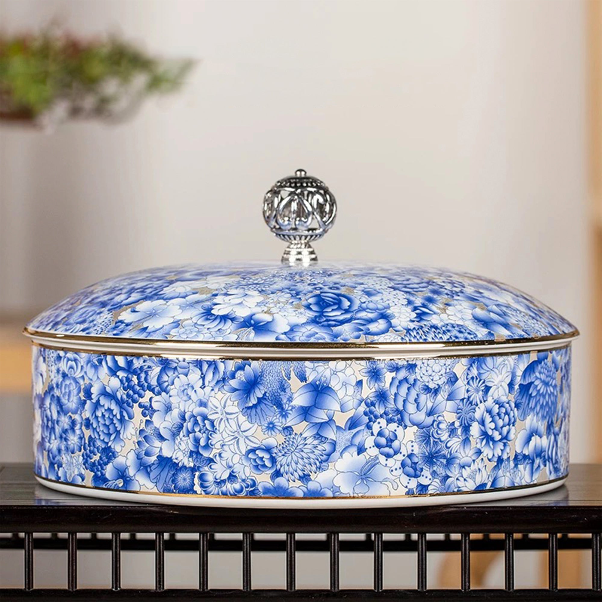 Enamel Painted Tea Cake Storage Box