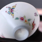 Hand-Painted Thin-Walled Pure White Porcelain Tea Cup