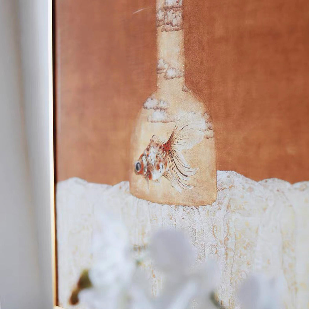 Melancholy Goldfish Painting on Canvas 400x500