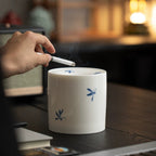 Hand-Painted Butterfly Orchid Ashtray