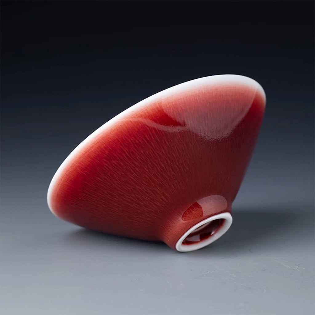 Lang Red Glaze Handcrafted Fine Porcelain Tea Cup