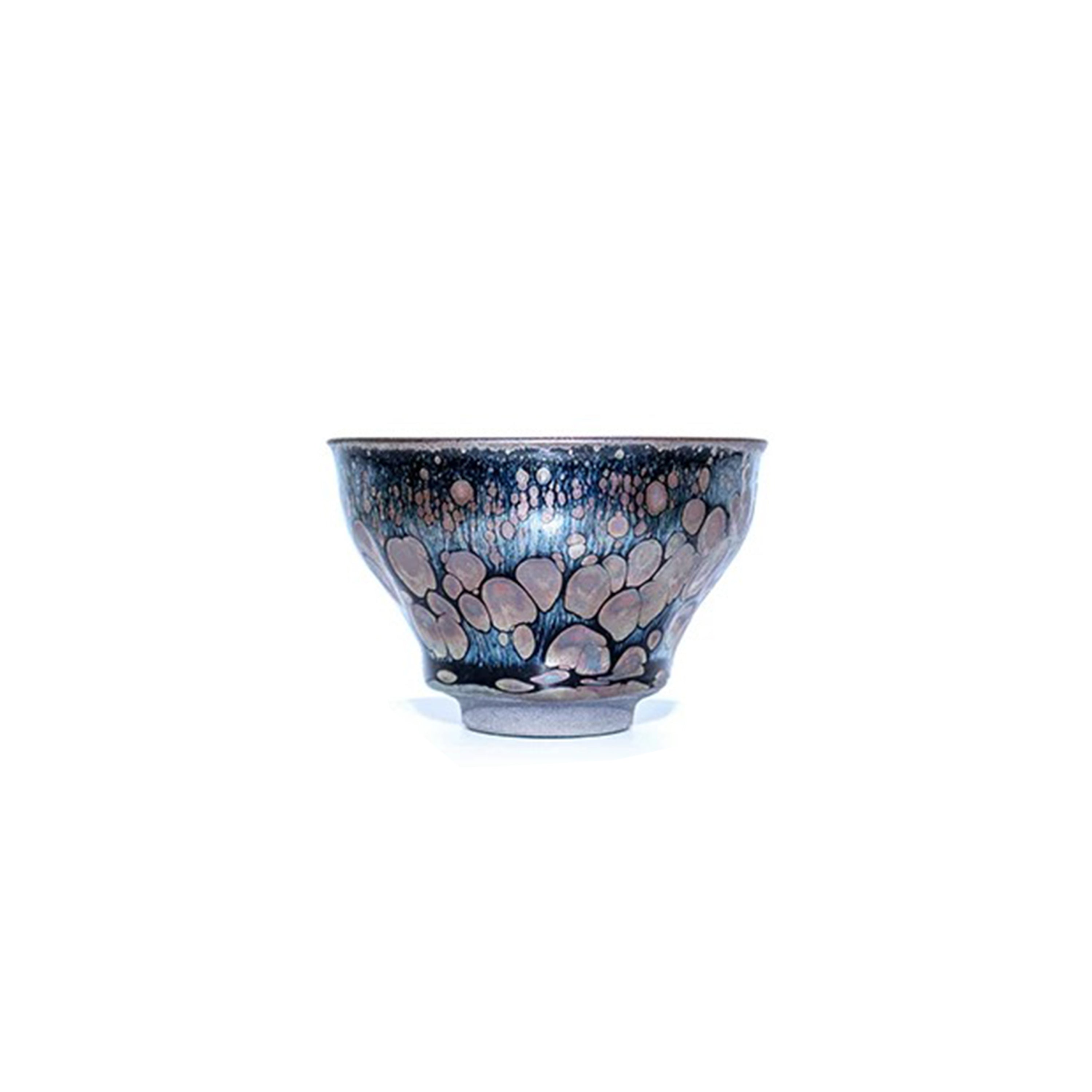 Tenmoku - Purple Gold Oil Drip Magnolia Cup