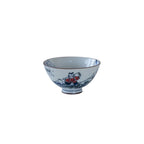 Playful Cat Patterned Blue Porcelain Bowl