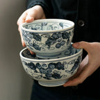 Blue-Painted Pastoral Blue and White Porcelain Bowl