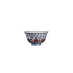 Entwined Lotus Hand Painted Porcelain Tea Cup