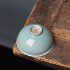 Plain Celadon Constricted Mouth Cup With Gift Box
