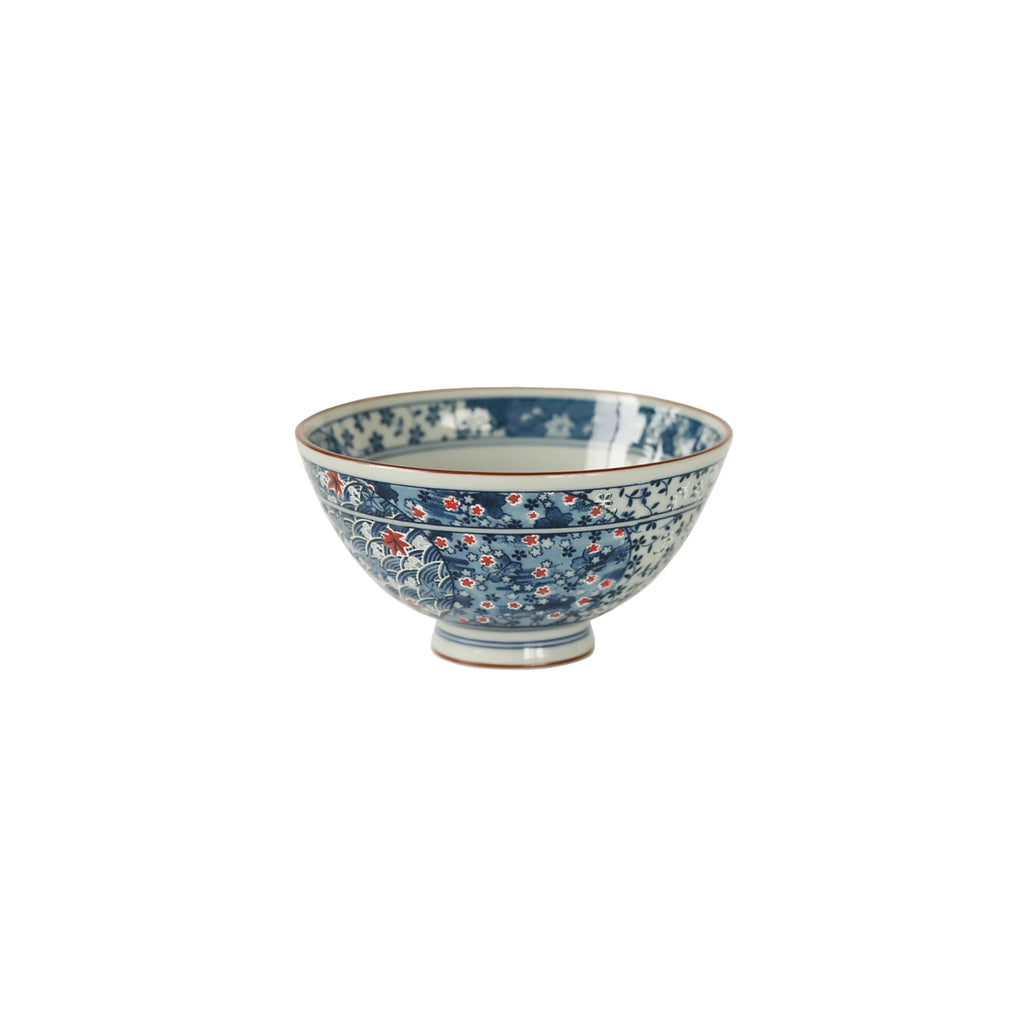 Hand-Painted Antique-Style Maple Bowl