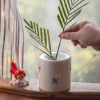 Hand-Painted Butterfly Orchid Ashtray