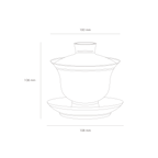 Chinese Tea Cup with Lid - Fong's Golden Traditional Gaiwan