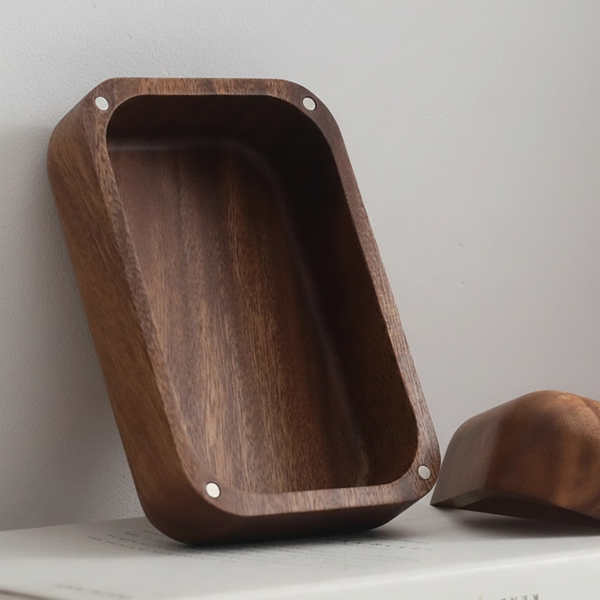 Walnut Luxe Tissue Box