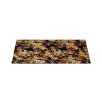 Midnight Blossom – Black & Gold Floral Brocade Gongfu Tea Mat