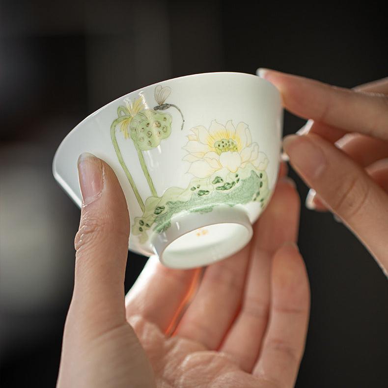 Elegance Hand-Painted Porcelain Cup