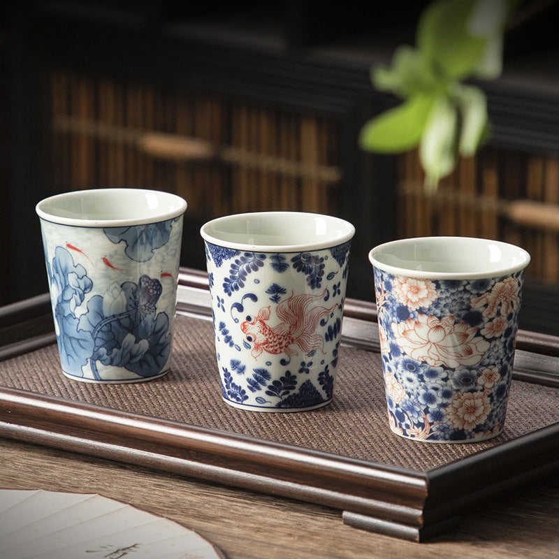 Goldfish Dance Porcelain Cup