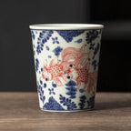 Goldfish Dance Porcelain Cup