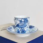 Birkley Hand-painted Porcelain Espresso Cup with Plate