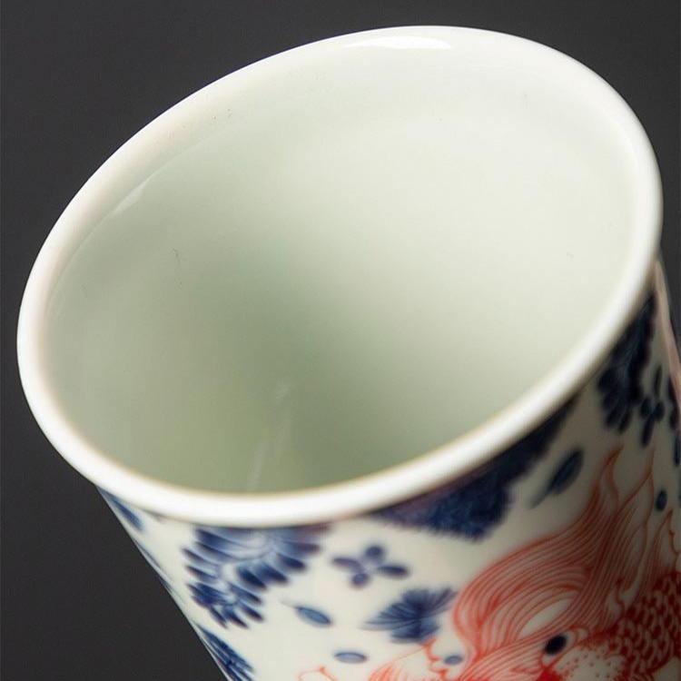 Goldfish Dance Porcelain Cup