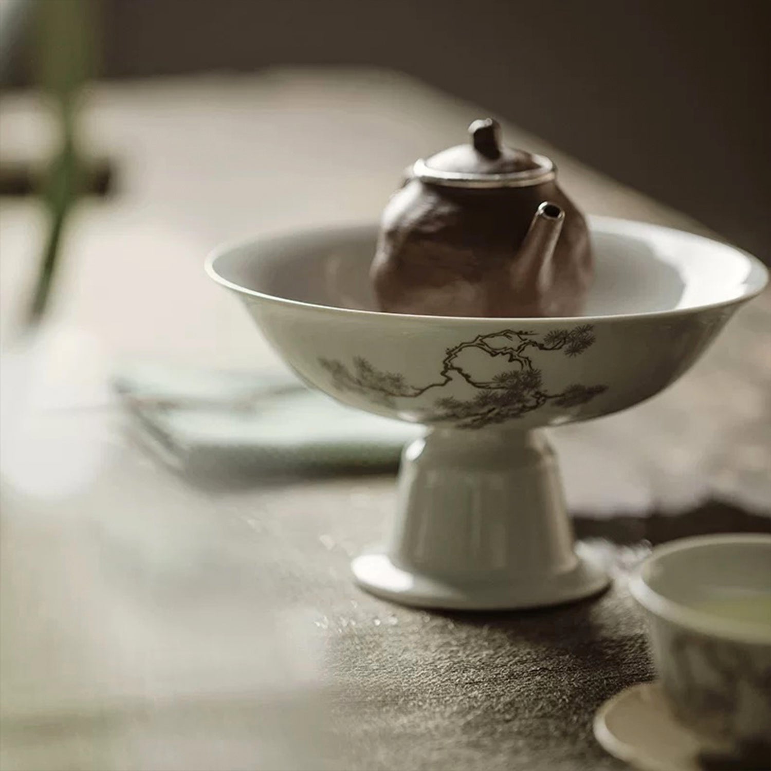 Celadon Plum Fruit/Dessert Plate