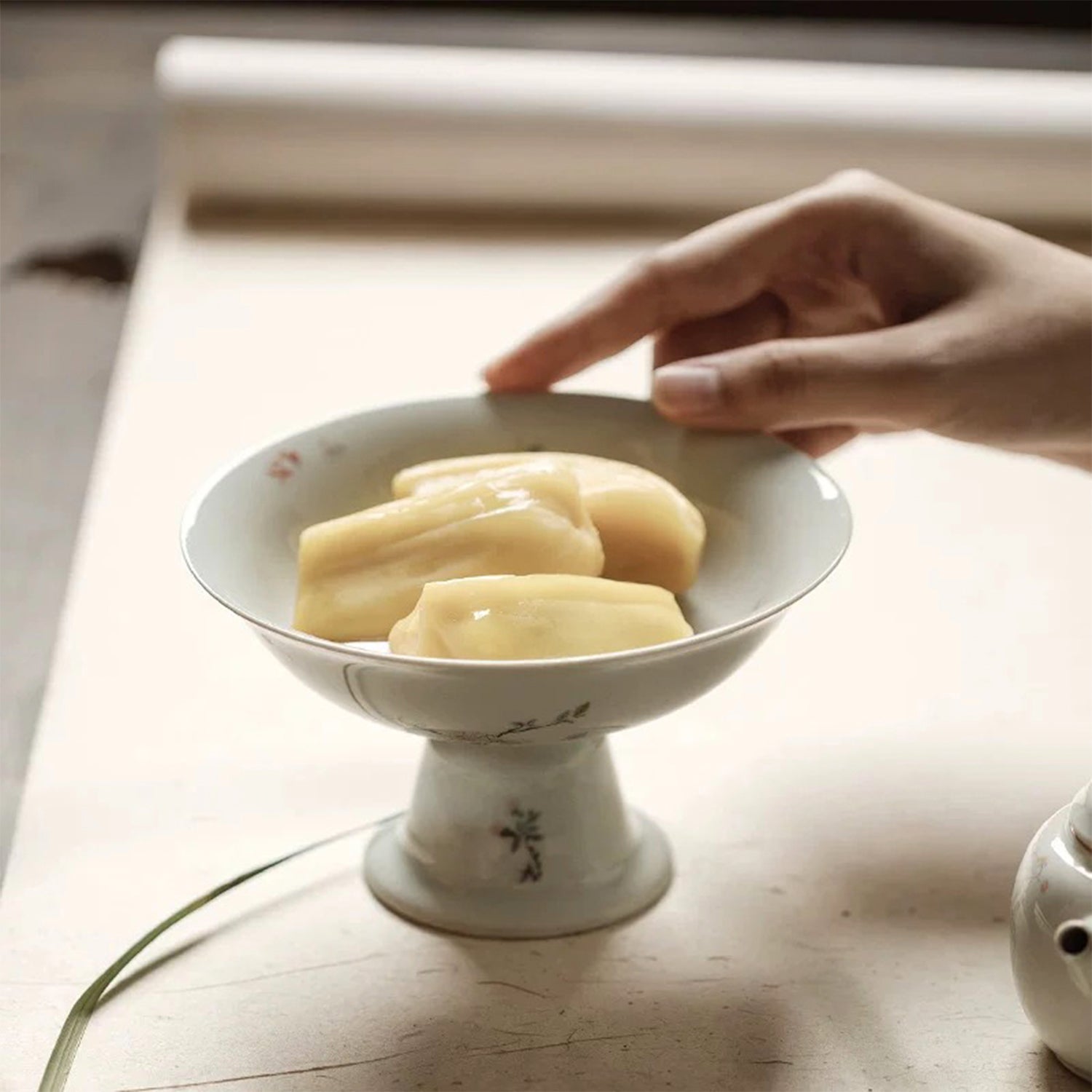 Celadon Plum Fruit/Dessert Plate