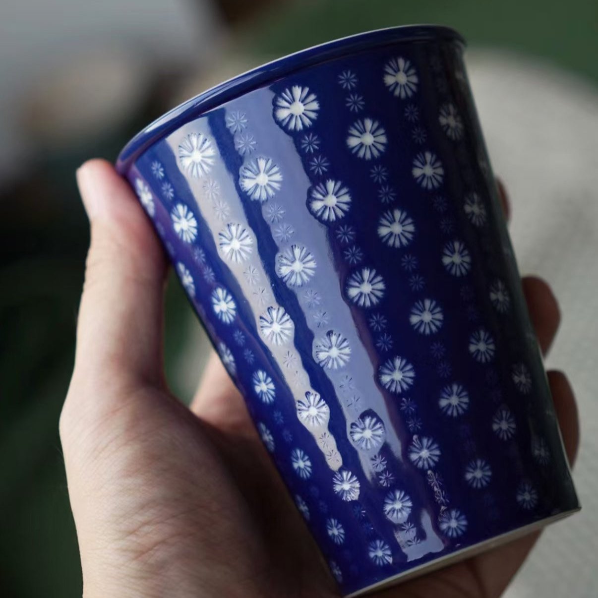 Looffa Underglaze Harmony Cup - Blue Celestial Blossom Edition