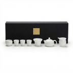 Jade Snow Gongfu Tea Set – 11-Piece White Porcelain Collection