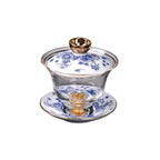 Chinese Tea Cup with Lid - Fong's Golden Traditional Gaiwan