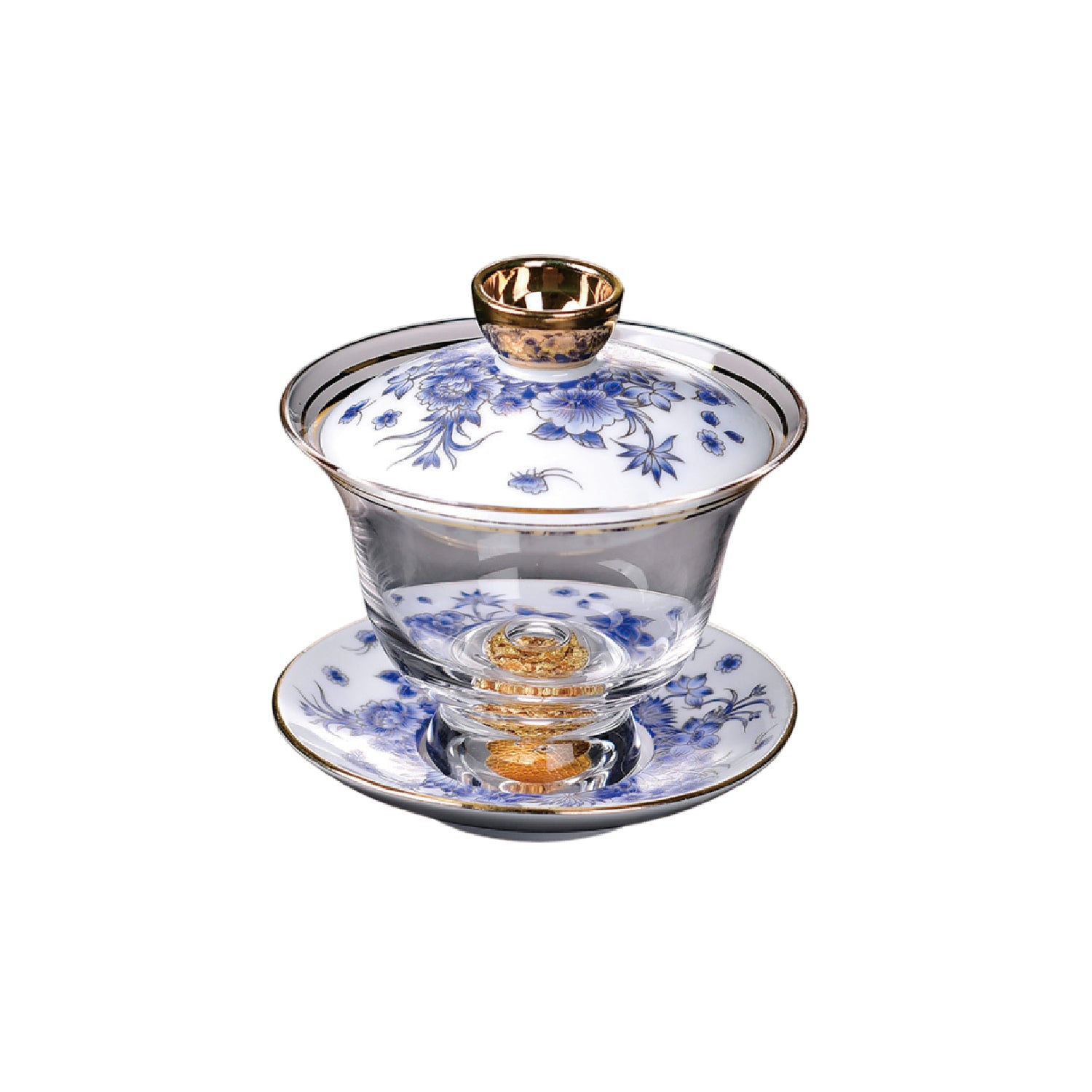 Chinese Tea Cup with Lid - Fong's Golden Traditional Gaiwan